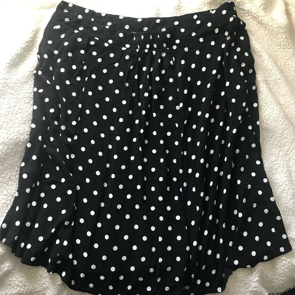 Torrid Challis Button Midi Skirt Size 4 Polka Dot… - image 1